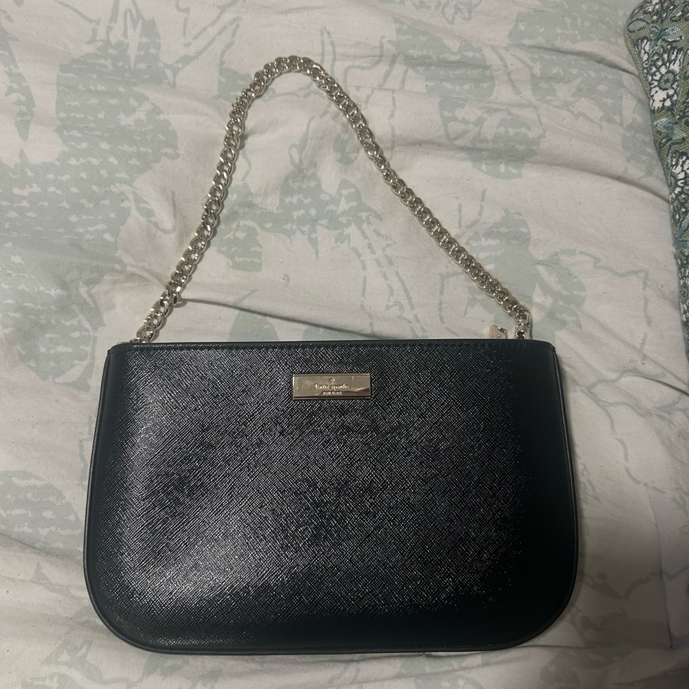 Kate Spade Black Clutch with Chain Strap